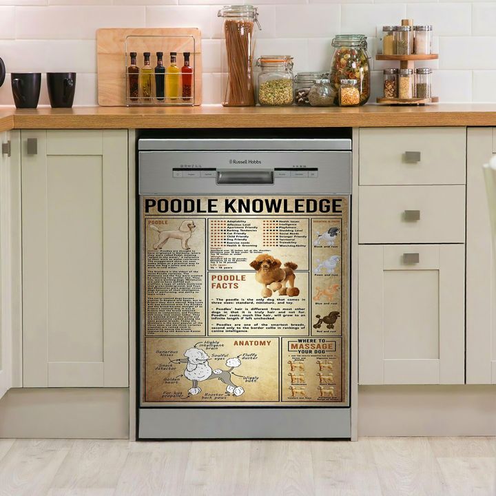 Poodle AM0610820CL Decor Kitchen Dishwasher Cover