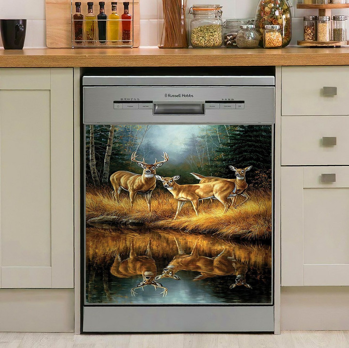 Three Deer Hunting NI1210047KL Decor Kitchen Dishwasher Cover