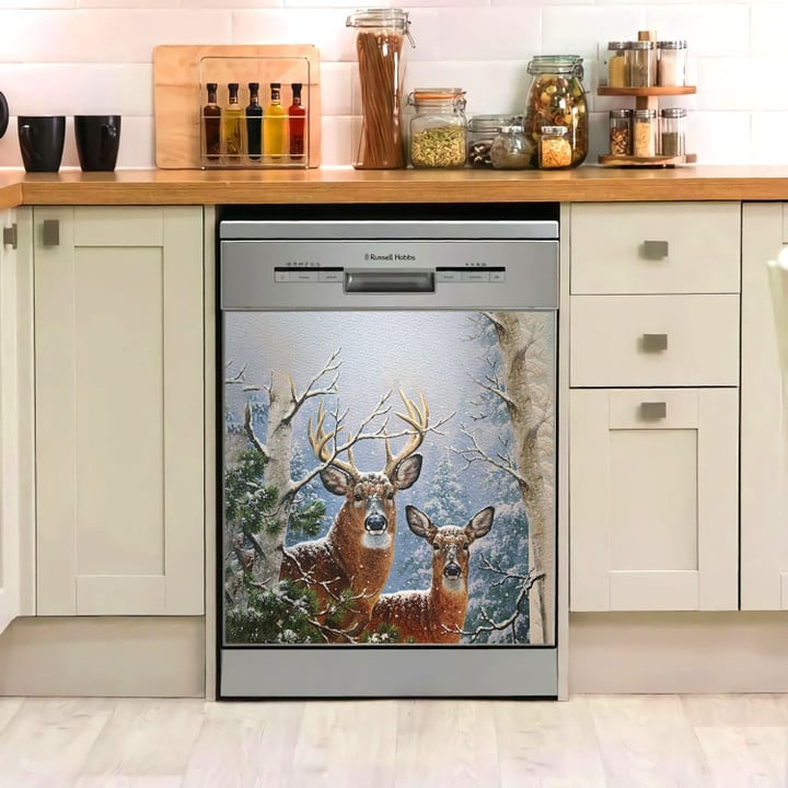 Deer Hunting Snow TH2710555CL Decor Kitchen Dishwasher Cover