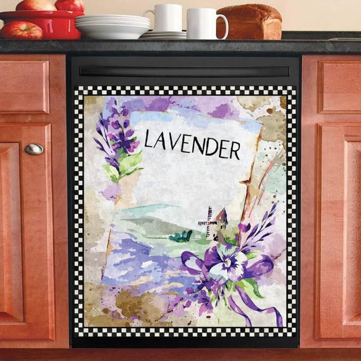 Vintage Lavender Letter TH0510300CL Decor Kitchen Dishwasher Cover