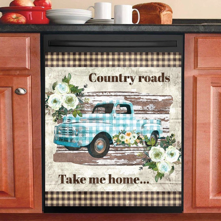 Country Roads Take Me Home TH2610194CL Decor Kitchen Dishwasher Cover