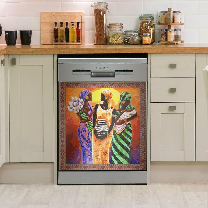 Native African Woman Sunset DD0110010QV Decor Kitchen Dishwasher Cover