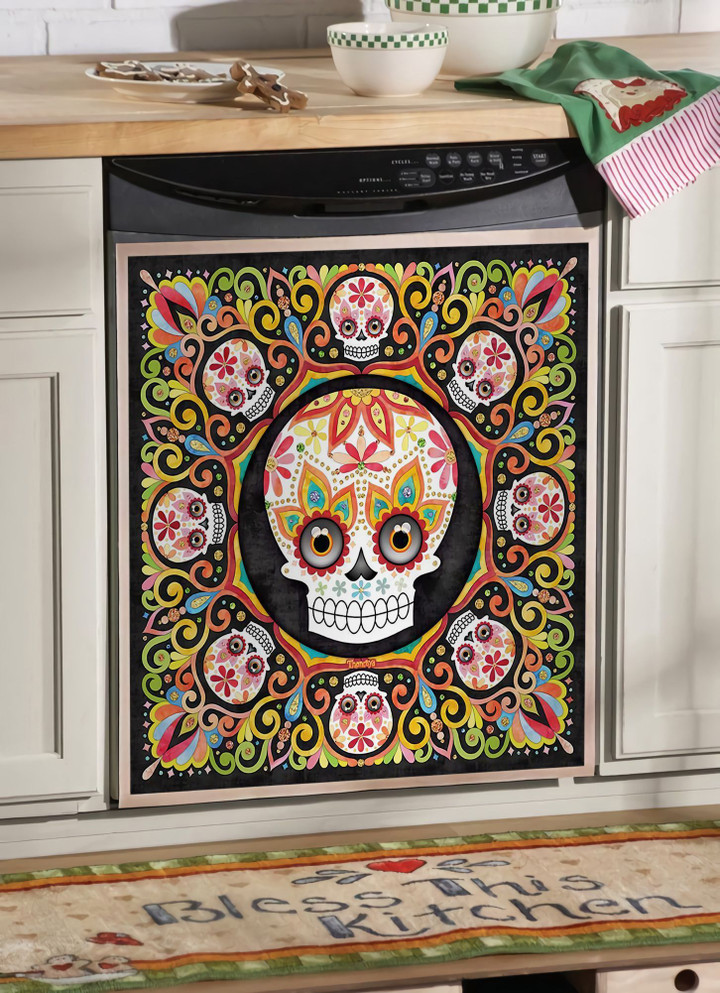 Day Of The Dead Sugar Skull Calendars TH2710496CL Decor Kitchen Dishwasher Cover