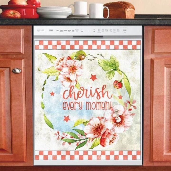 Strawberry Wreath With A Quote TH0510268CL Decor Kitchen Dishwasher Cover