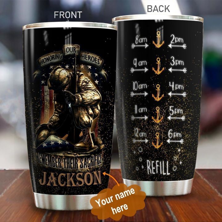 Personalized  Us Marine XL1203546CL Tumbler