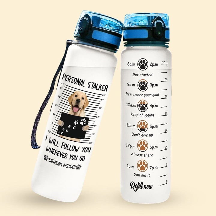 Personalized Labrador Retriever Personal Stalker YQ1203649CL Water Tracker Bottle
