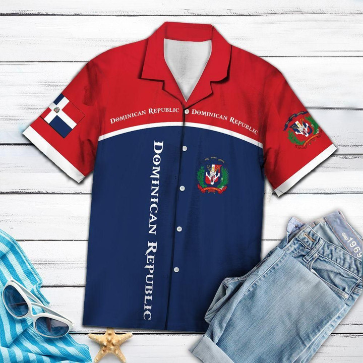 Dominican Republic Latino American YQ1203231CL Button Up Shirt