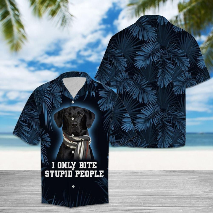 Labrador Retriever Only Bite Stupid People YQ1203245CL Button Up Shirt
