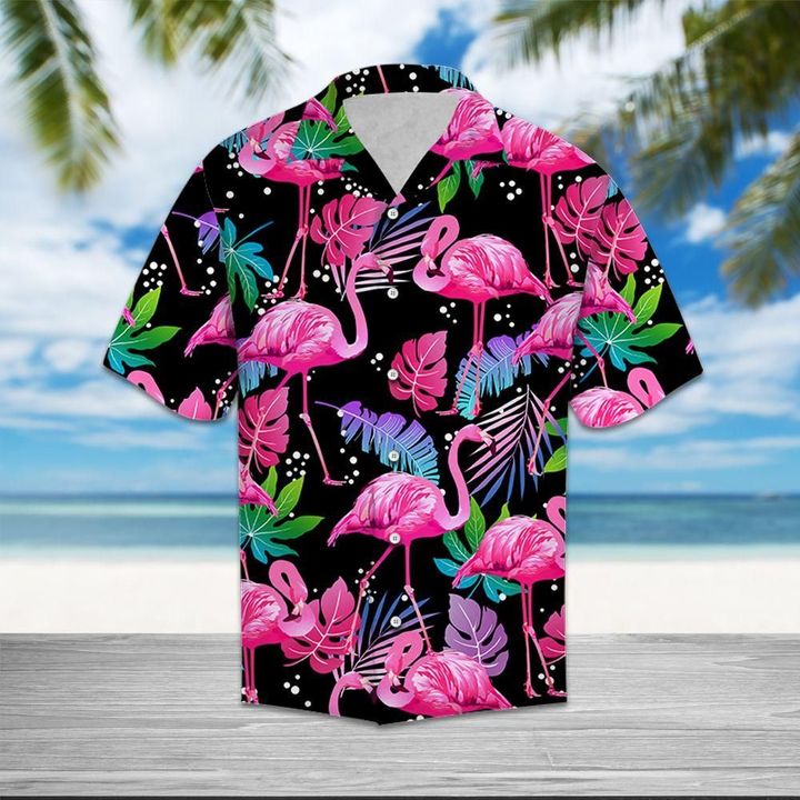 Flamingo Leaf Summer YQ1203265CL Button Up Shirt