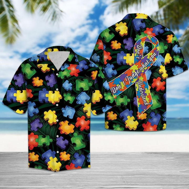 Autism Support YQ1203238CL Button Up Shirt