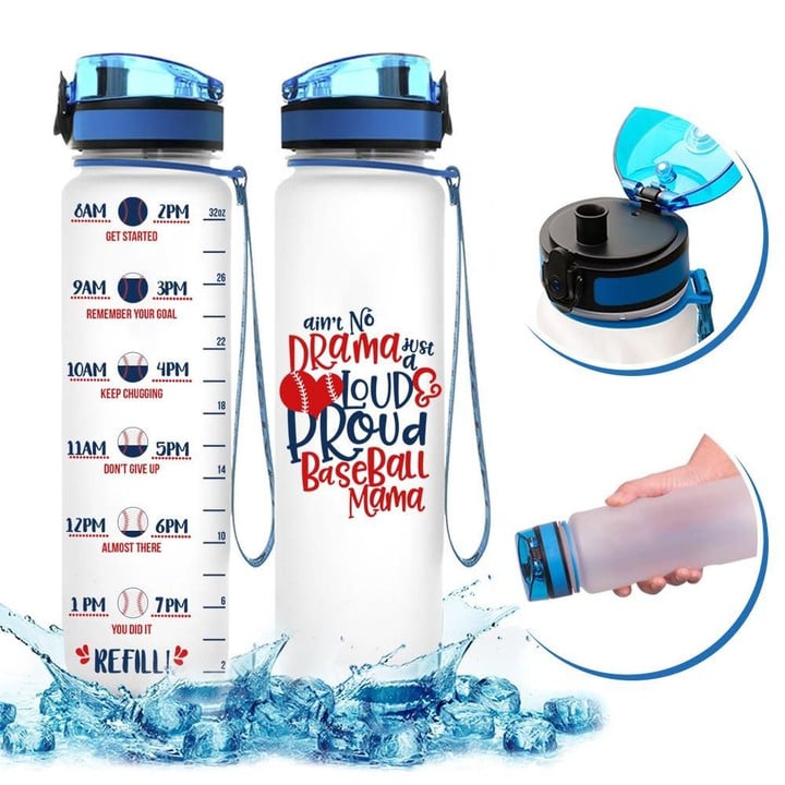 Personalized Baseball Mom YW1103630CL Water Tracker Bottle