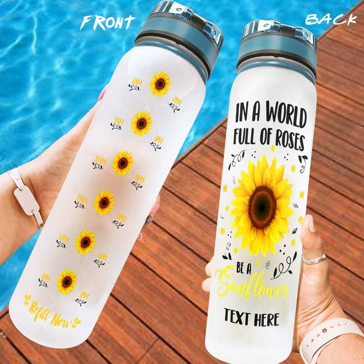 Personalized Be A Sunflower YW1103664CL Water Tracker Bottle