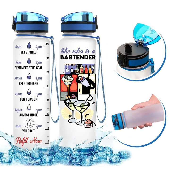 Personalized Bartender YW1103627CL Water Tracker Bottle