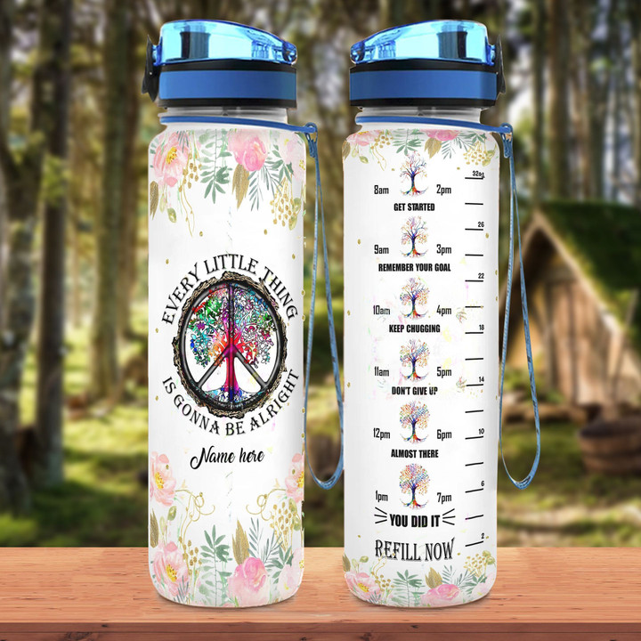 Personalized Be Alright YW1103665CL Water Tracker Bottle