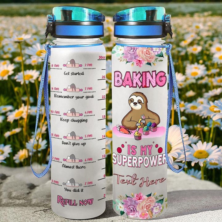 Personalized Baking Is My Superpower YW1103600CL Water Tracker Bottle