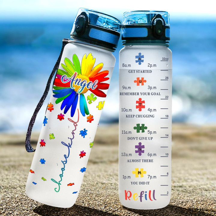 Personalized Autism Choose Kind YW1103584CL Water Tracker Bottle