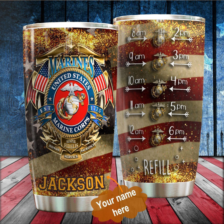 Personalized  Us Marine Corps XL1203514CL Tumbler