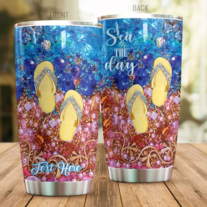Personalized Flip Flops On Beach YQ0402029CL Tumbler