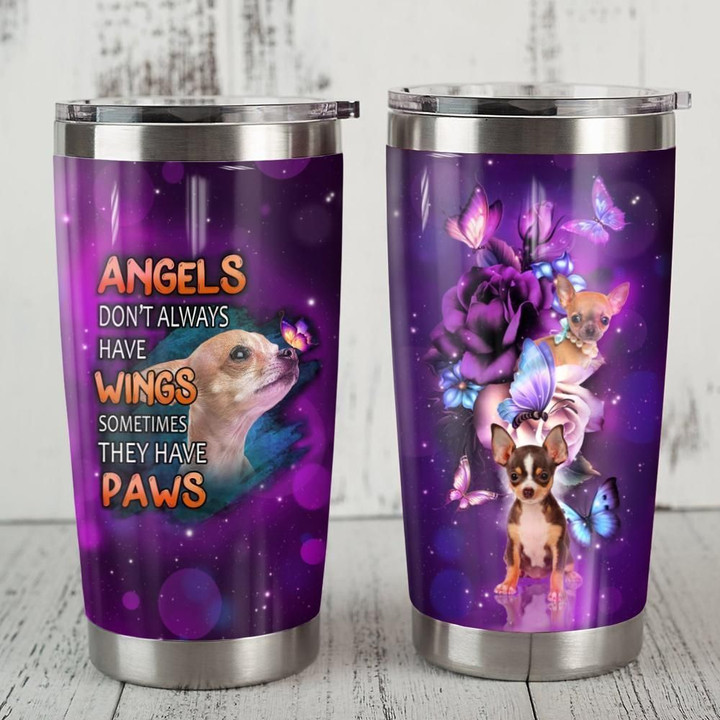 Personalized Chihuahua Dog Angels YQ1902398CL Tumbler