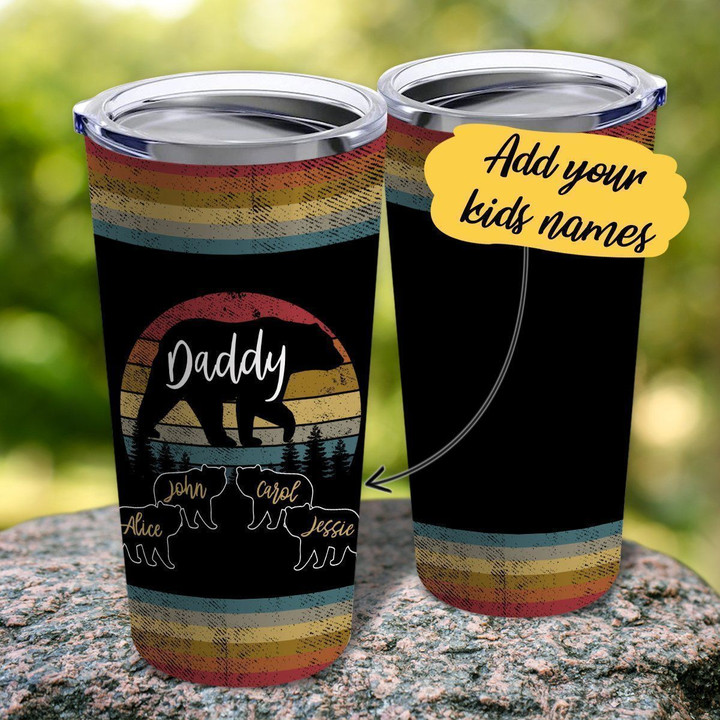 Personalized Daddy Bear Vintage XA1901017CL Tumbler