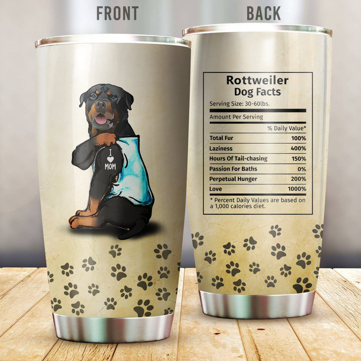 Personalized Rottweiler Love Mom YU0202288CL Tumbler
