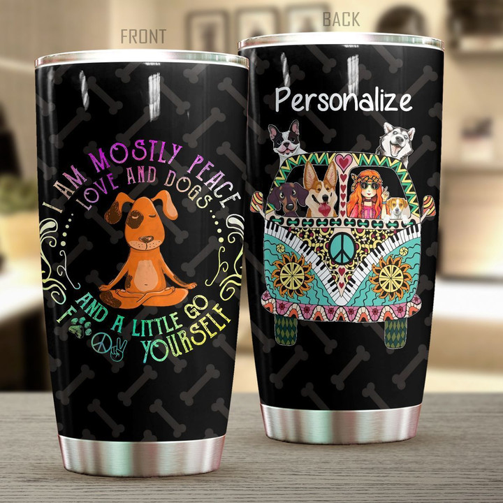 Personalized Hippie Dog YQ0502508CL Tumbler
