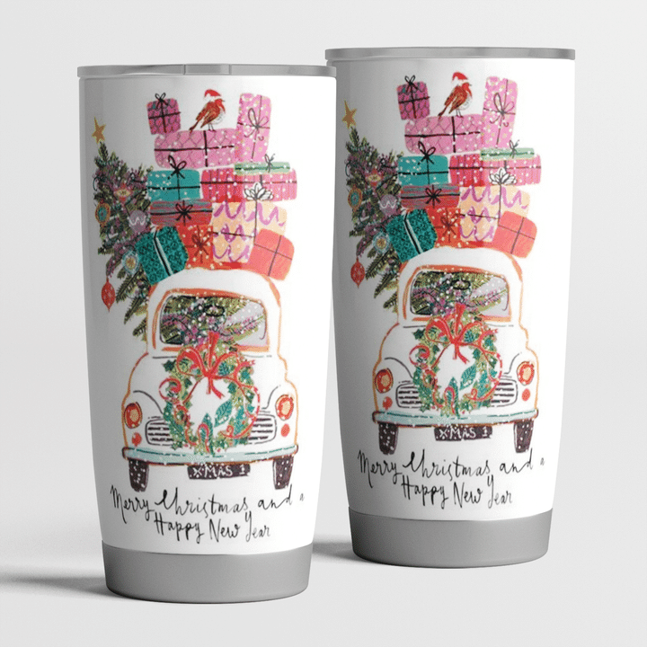 Personalized Merry Christmas And A Happy New Year NC1611444CL Tumbler