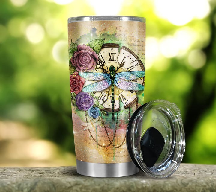 Personalized Dragonfly Flower XA2101327CL Tumbler