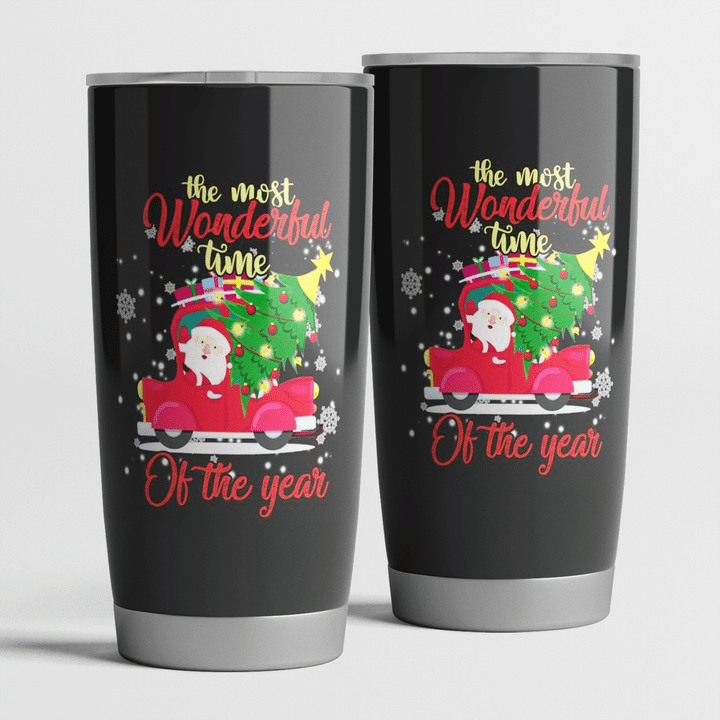 Personalized The Most Wonderful Time Of The Year Christmas NC1611099CL Tumbler