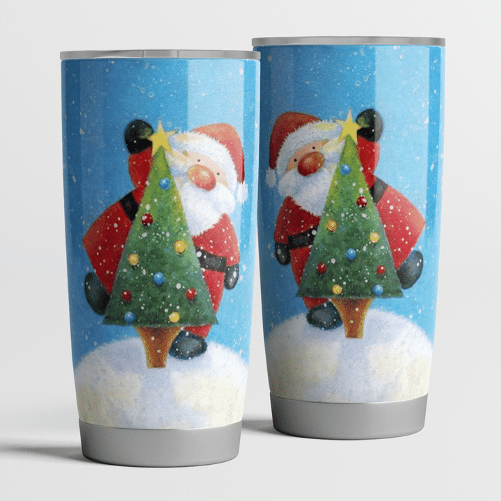 Personalized Hello My Name Is Santa Christmas NC1611752CL Tumbler