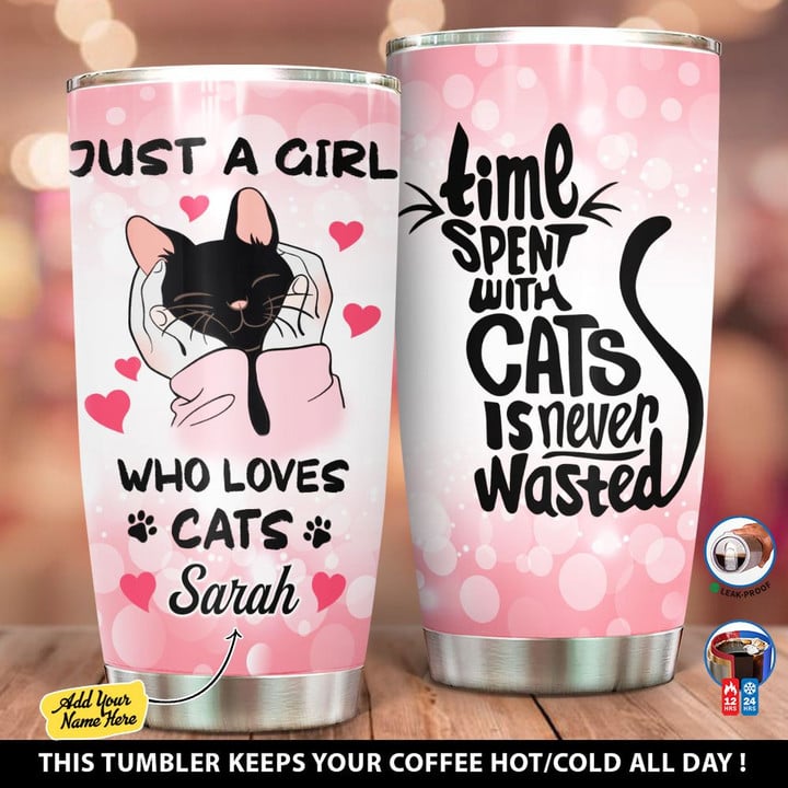 Personalized Just A Girl Who Loves Cats NI0402006YG Tumbler
