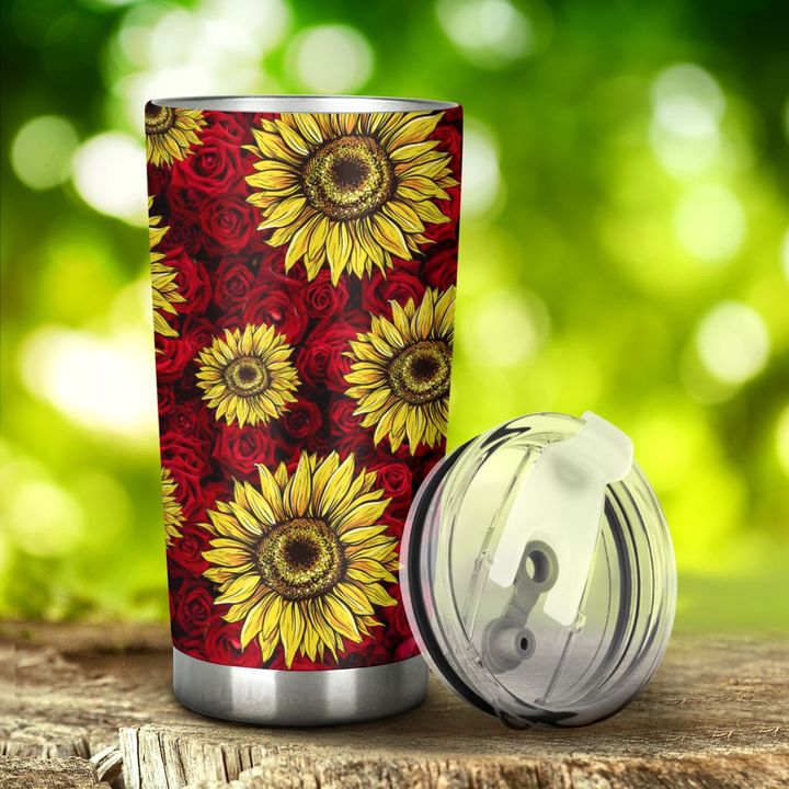 Personalized Roses And Sunflowers YW2101532CL Tumbler