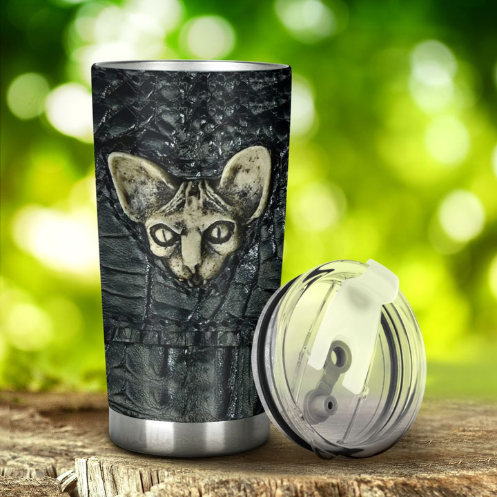 Personalized Cat Leather Pattern Print YW2001586CL Tumbler