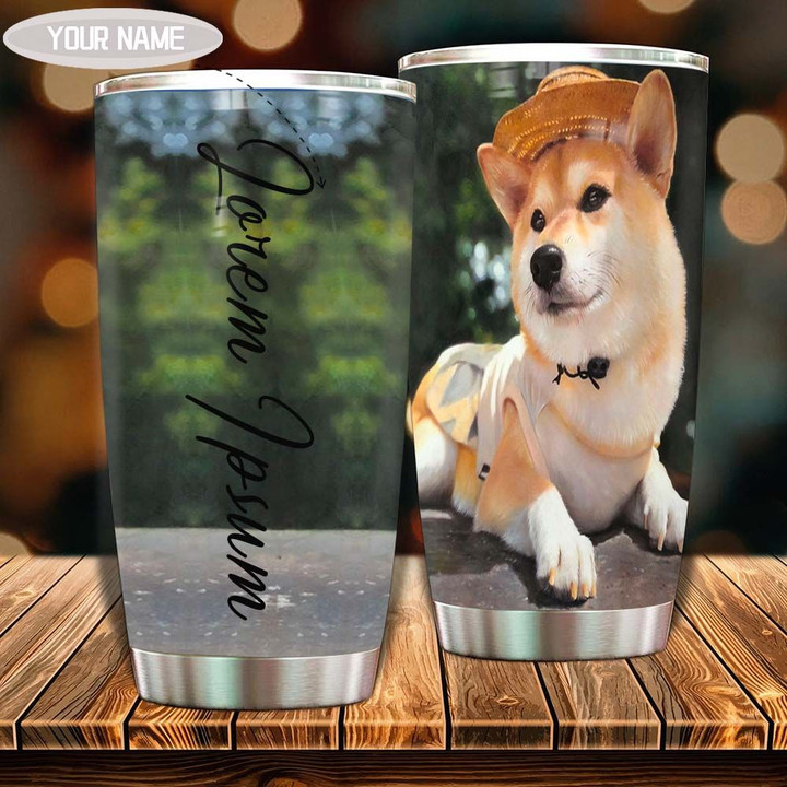 Personalized Dog On The Lawn XA0302419CL Tumbler