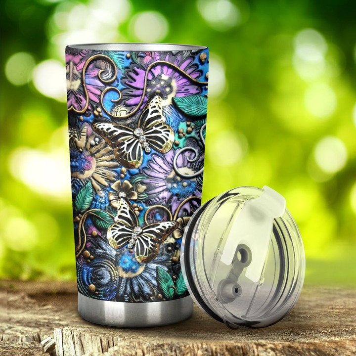Personalized Pattern Colorful Butterfly YW2101506CL Tumbler