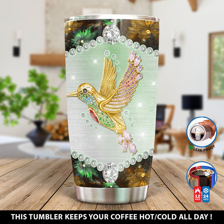 Personalized Hummingbird Emerald Diamond NI3001006YG Tumbler