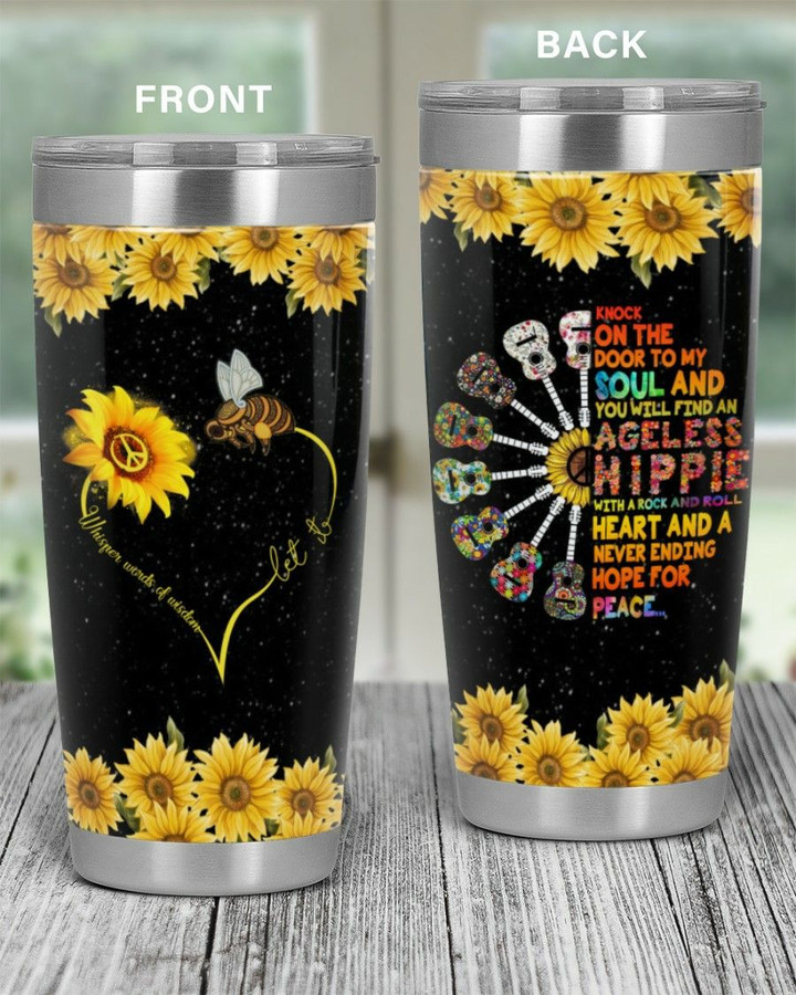 Personalized Soul Ageless Hippie Hear With Rock And Roll DD2110206CL Tumbler