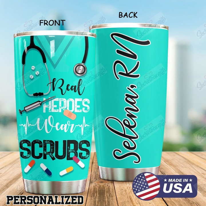 Personalized Real Heroes Wear Scrubs LD0310887CL Tumbler