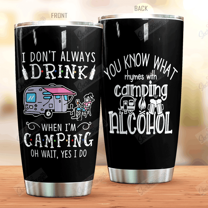 Personalized Camping And Alcohol KL0210206CL Tumbler