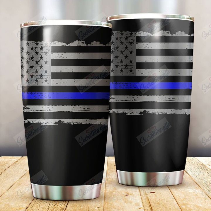 Personalized Police Thin Blue Line American VT0610092CL Tumbler