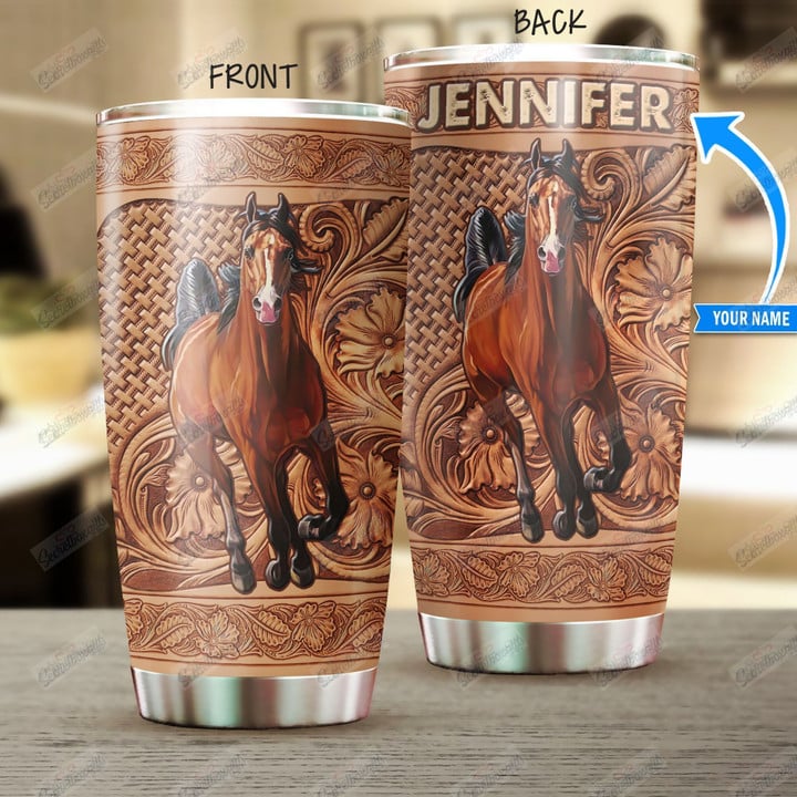 Personalized Horse Leather Personal TH1510511CL Tumbler