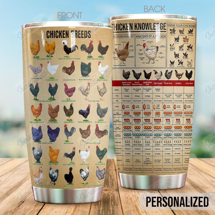 Personalized Chicken Essential Knowledge KL2509359CL Tumbler