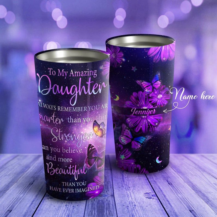 Personalized To My Amazing Daughter Galaxy Butterfly AM2512048CL Tumbler