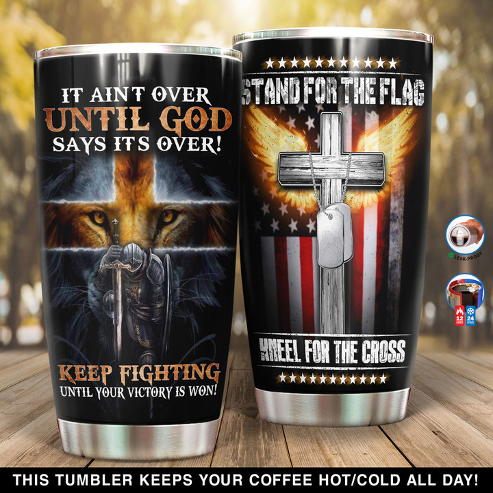 Personalized Warrior Stand For The Flag And Kneel For The Cross YB1401008YI Tumbler