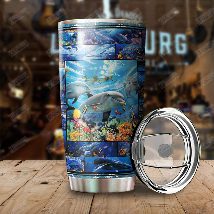 Personalized Beautiful Dolphin TH0511257CL Tumbler