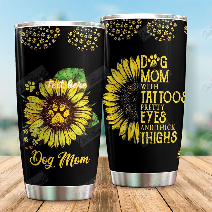 Personalized Dog Mom With Tattoos NC0211860CL Tumbler