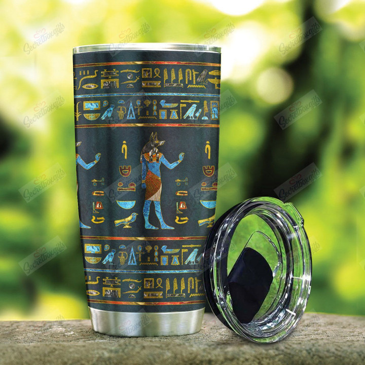 Abstract Blue With Gold AA3012055T Tumbler