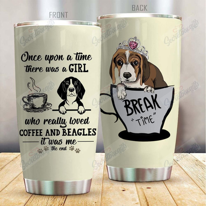 Personalized A Girl Loved Coffee And Beagles TH0511443CL Tumbler