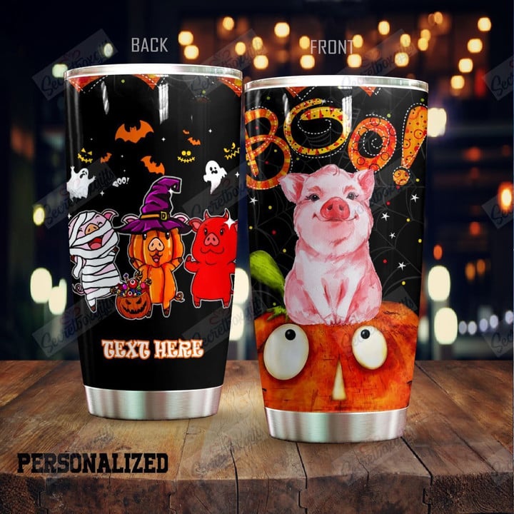Personalized Pig Happy Halloween NC0711842CL Tumbler