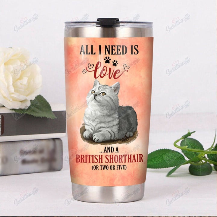 Personalized British Shorthair Cat TH1610344CL Tumbler